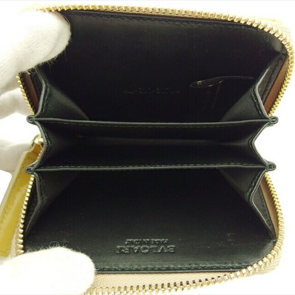 BVLGARI Coin Case Enamel Leather Authentic USED - Picture 6 of 9